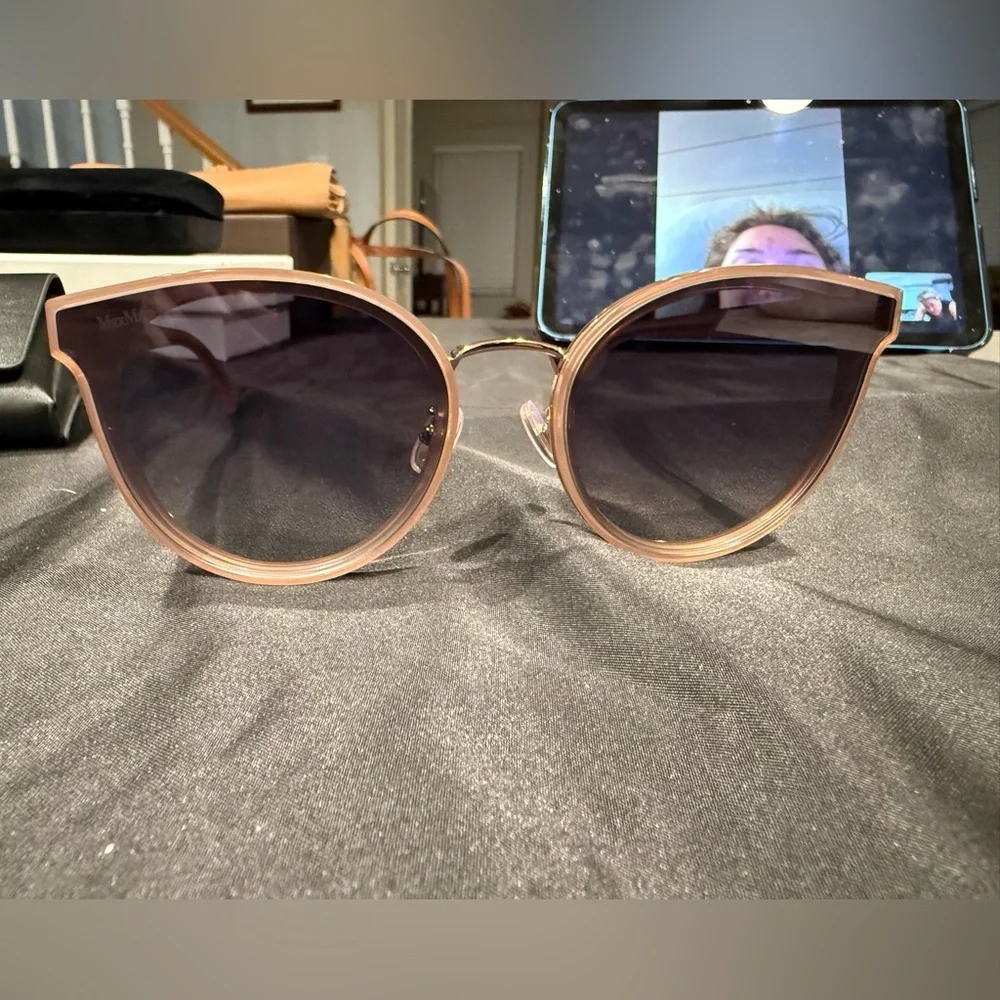MaxMara Women's Mm Ilde lii Cat Eye Sunglasses Gold Copper